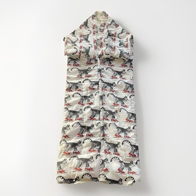 Vintage 1980s B. Kliban Sleeping Bag Burlington Cat Red Sneakers Quilted Kids