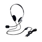 Elecom headset microphone USB both ears overhead 1.8m Silver HS-FBE01USV
