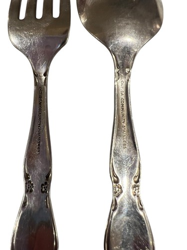 Oneida Stainless Steel Child Toddler Utensils Spoon and Forks 4.5" One Unbranded - Picture 3 of 5