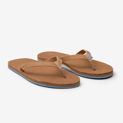 Hari Mari Fields Tan Dusty Blue Flip Flop Womens US Sizes 6-11 NEW