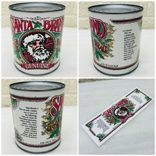 VTG‼ NEW Custom Christmas SANTA BRAND Funny Gag Gift Food #2.5 Can Canning Label