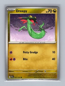 dreepy pokemon card value Dreepy 128/167 Twilight Masquerade Reverse Holo MASTERPIECE Pokemon  Treasure!B