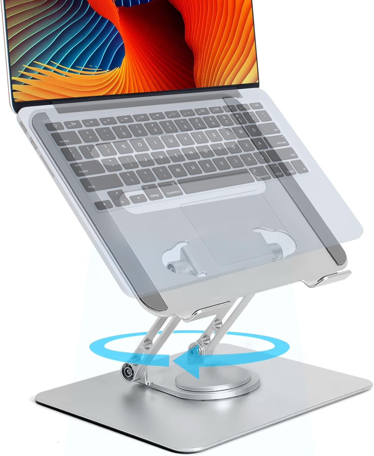 360° Rotating Foldable Laptop Stand for Desk - 17 Inch Notebook
