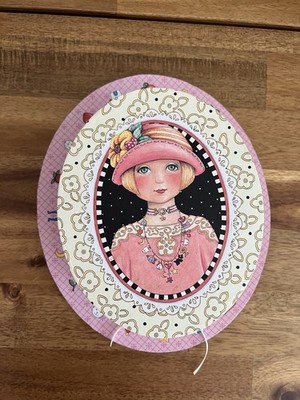 Mary Engelbreit Punch Studio Floral Oval Hat Box Large Pink Vintage 