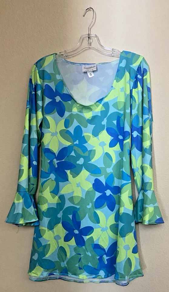 Wild Flower Groovy Disco Retro Dress Halloween or Theatre Costume by Underwraps - Image 2 of 4