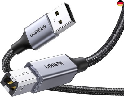 UGREEN Druckerkabel USB 2.0 Typ B USB Kabel USB A auf USB B Printer Cable
