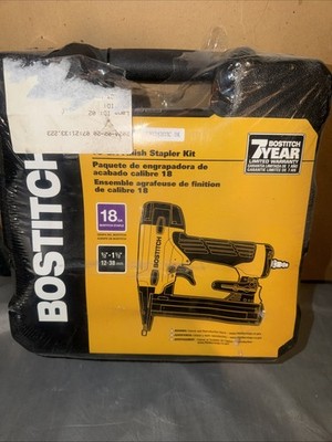 Bostitch SX1838K 18 Gauge Narrow Crown Finish Stapler Kit Oil-Free Pneumatic NEW