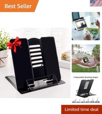 1PC Desk Book Stand Metal Reading Rest Book Holder Adjustable Cookbook Documents