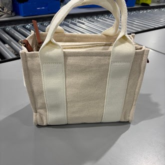 УНИВЕРСАЛЬНАЯ СУМКА-ТОУТ ДЛЯ ТОВАРОВ ИЗ НИТОК С РЕМЕШКАМИ- ОДИН РАЗМЕР - КРЕМОВЫЙ