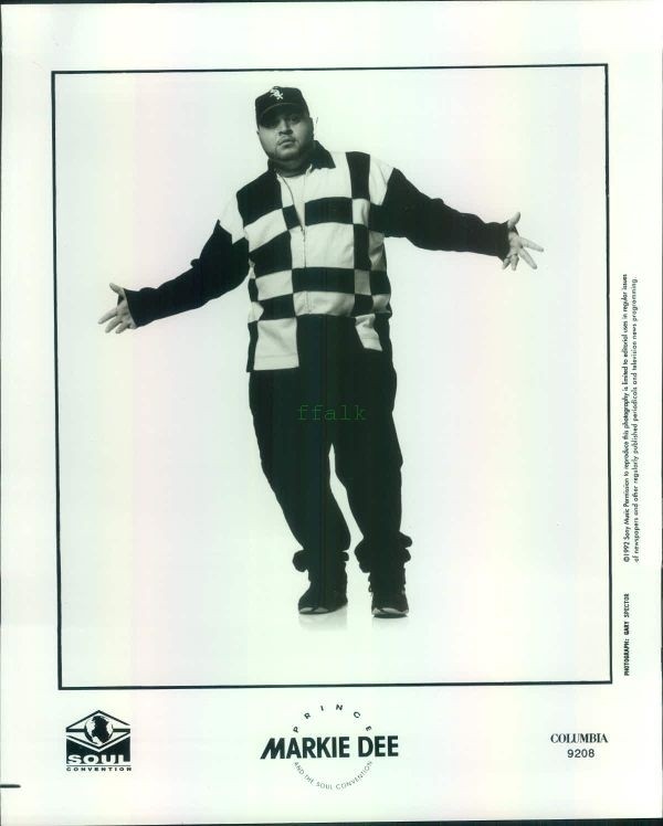 Press Photo: PRINCE MARKIE DEE 8x10 B&W 1992