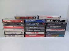 Huge 20 Cassette Tape Lot Rock 80's 90's Pop Tapes Night Ranger Aerosmith Doors