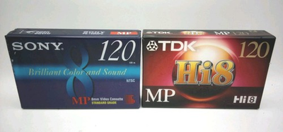 #ad Lot Of 2. Cassette Tapes TDK 120 High 8 Sony 120 8 Brand New Sealed $12.95