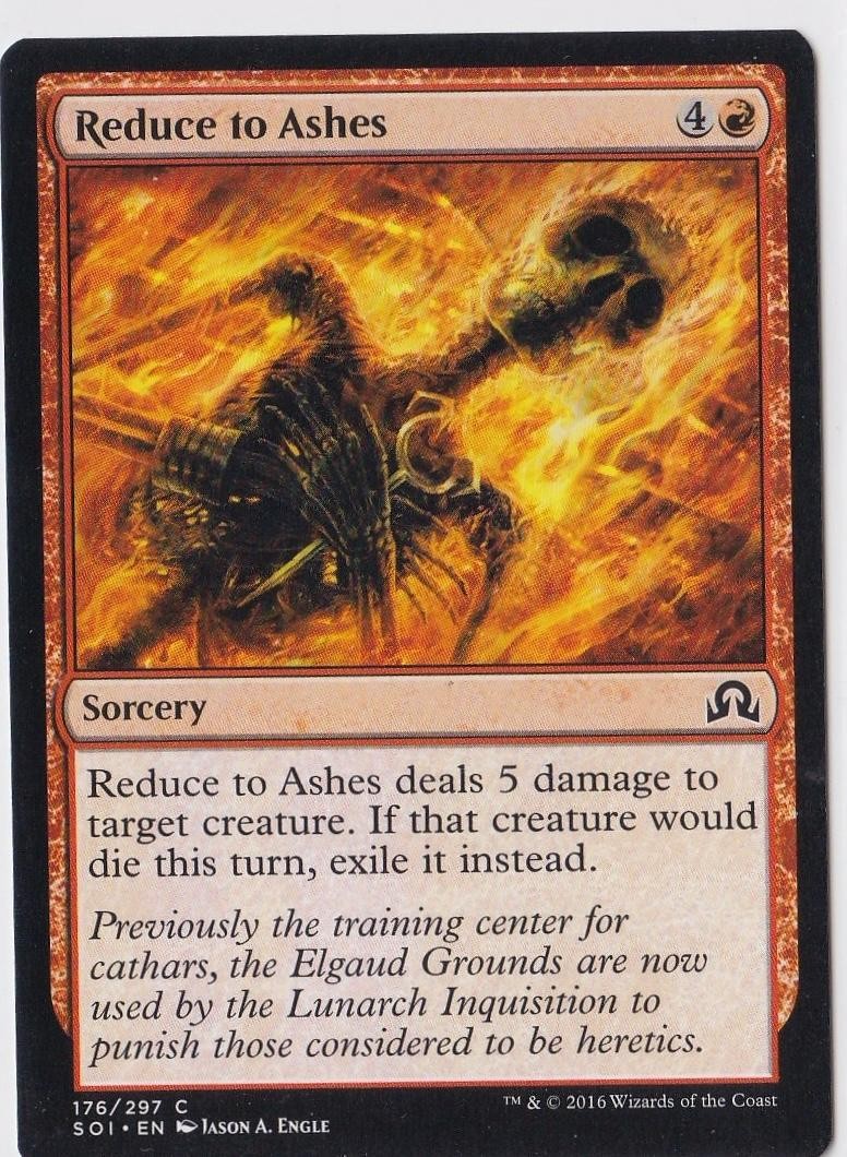 Reduce to Ashes 176 C Shadows over Innistrad Magic: The Gathering NM