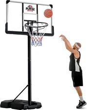 Portable Basketball Hoop 8-10 ft Adjustable - 44in Shatterproof Backboard