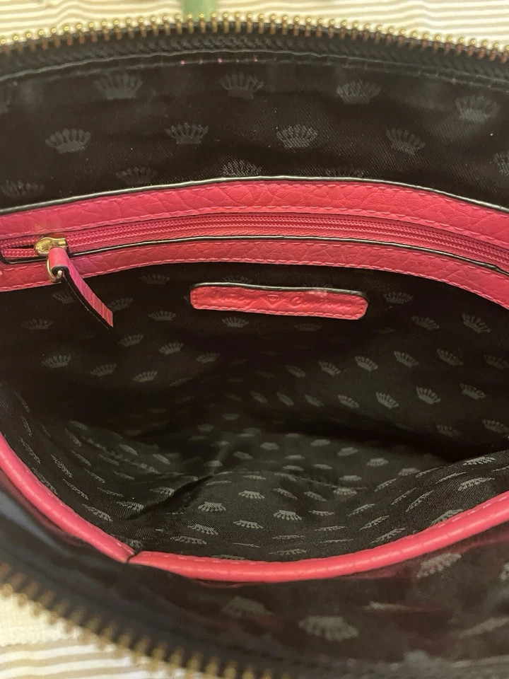 Bandolera Y2K Juicy Couture Rosa Correa Ajustable con Logo Viaje Compras Foto 4 de 4