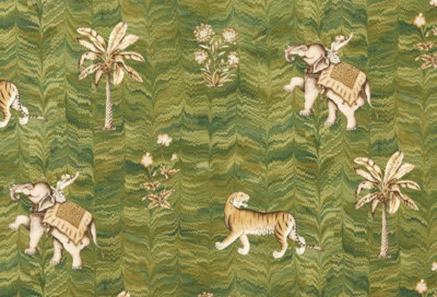 ZOFFANY CURTAIN FABRIC DESIGN Jaipur 3.1 METRES DEEP MOSS 100% LINEN JAIPUR COLL
