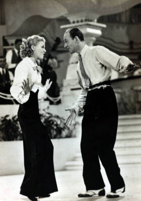 American duo Fred Astaire and dancing partner Ginger 1930 OLD PHOTO