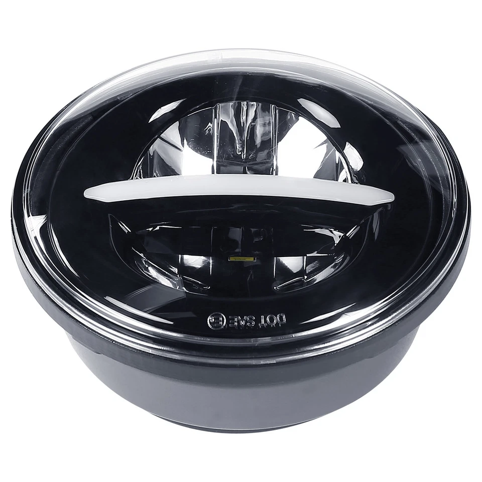 5.75" 5-3/4" Black Round LED Headlight Projector For Harley Sportster 883 XL1200 — 第 3/4 张图片