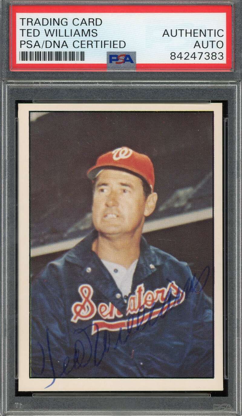 Ted Williams PSA DNA Vintage Signed 1978 TCMA The 60s Autograph