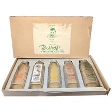 Samual Callet Glass Baby Bottles Nursery Rhyme Brookhoff Dairy Pottsville PA Vtg