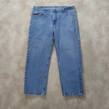 Wrangler Relaxed Straight Leg Jeans Men’s 40x30 Blue Denim Pants