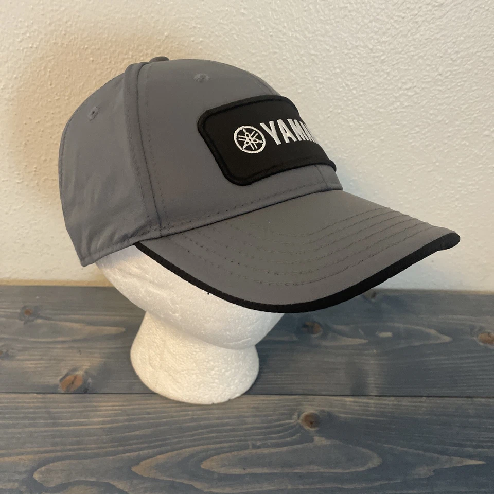 Gorra de béisbol Yamaha Racing gris con parche negro bordado Snapback (HT4) Foto 3 de 4