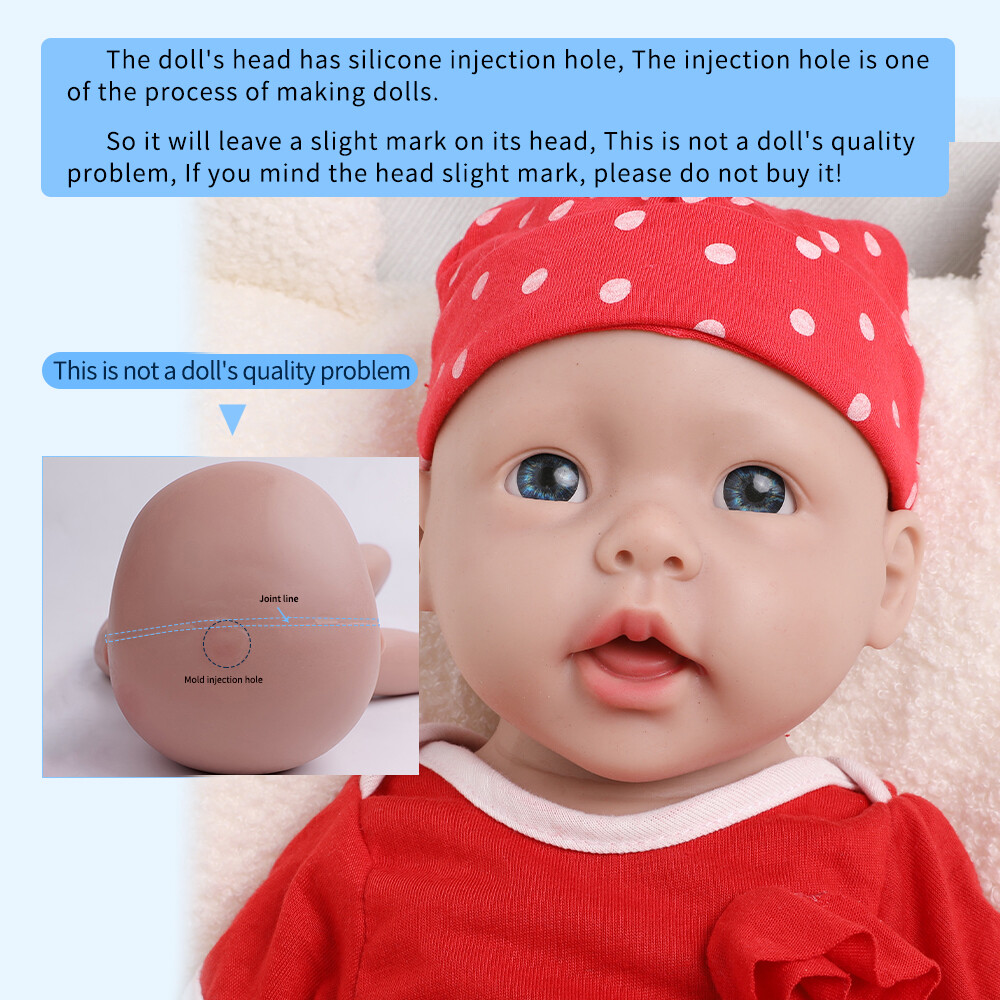 IVITA 20" Floppy Newborn Baby Girl Silicone Reborn Baby Doll Kids Xmas Gift