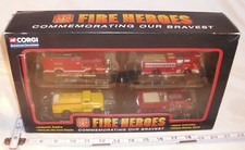 CORGI FIRE HEROES COMMISERATING SET BOSTON FIRE ENGINES NEW IN BOX CSFH08004