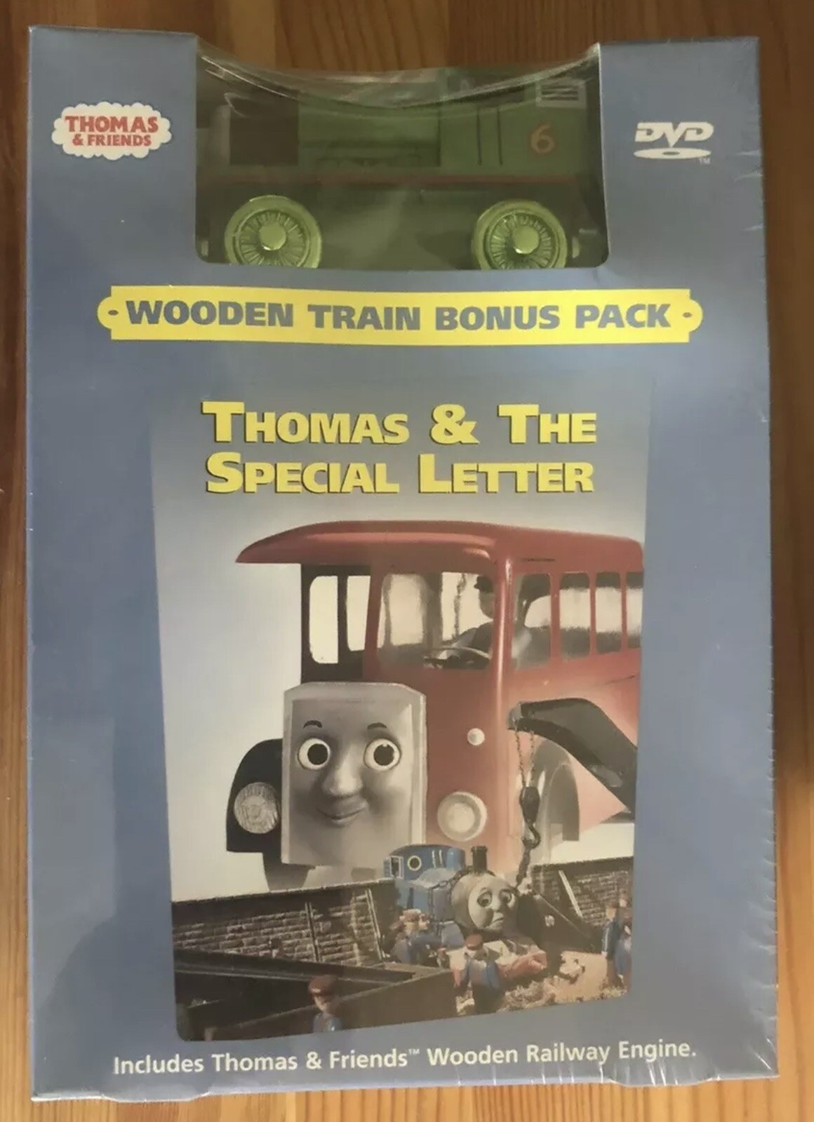 Thomas Train Wooden LTD 60 Year Metallic Percy with DVD - New-image
