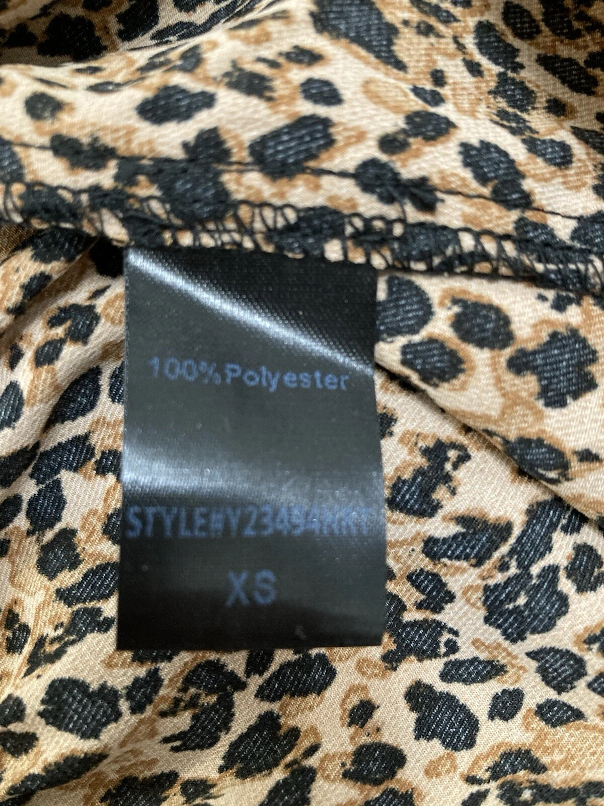 Abito Kenzo leopardato Tuckernuck Pomander Place taglia XS scollo a V a strati marrone