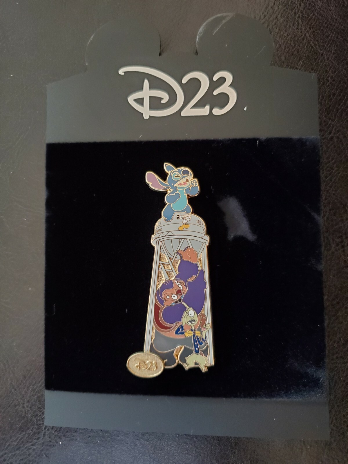  **NEW **D23 Membership Exclusive Studio Series Stitch Water Tower Pin**NEW **
