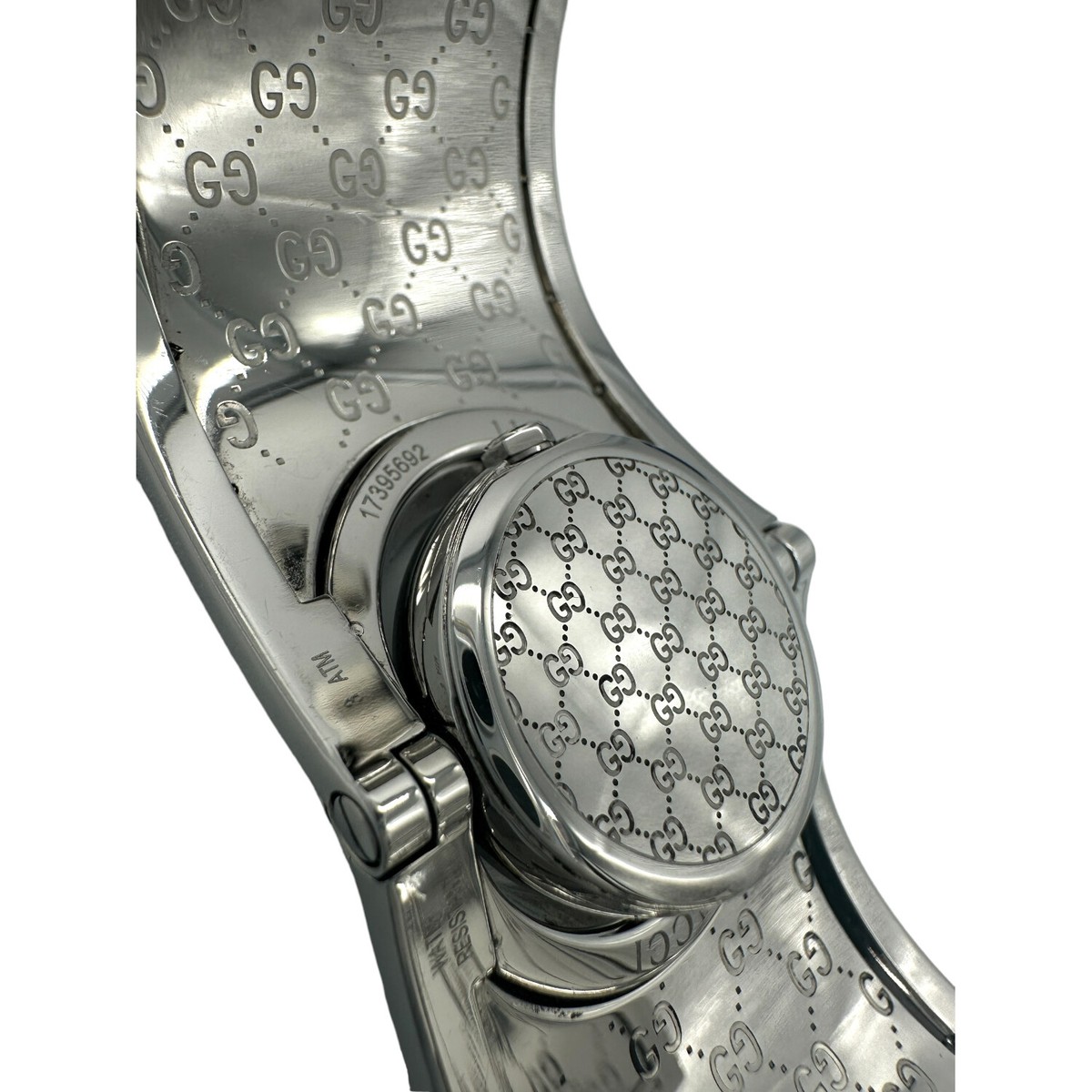 GUCCI Twirl Watch - Silver with Brown Leather Twirl watch Gucci Silver in Steel - 51174426 main image 2