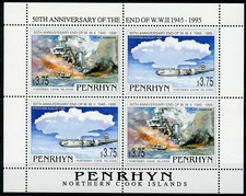 Penrhyn 1995 - 50th Anniversary of the End of WWII - Sheetlet  - MNH