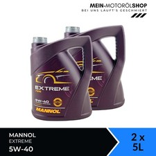 Mannol Extreme 5W-40 Mercedes VW Renault 2x5 Lite = 10 Liter