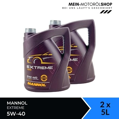 Mannol Extreme 5W-40 Mercedes VW Renault 2x5 Lite = 10 Liter