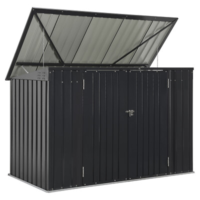 Mülltonnenbox Müllbox Mülltonnenverkleidung 3 Tonnen 2 m² Metall 3er Juskys 