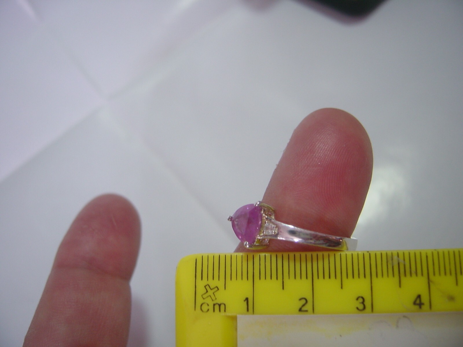 Solid Silver Ring-superb Genuine trillion natural… - image 12