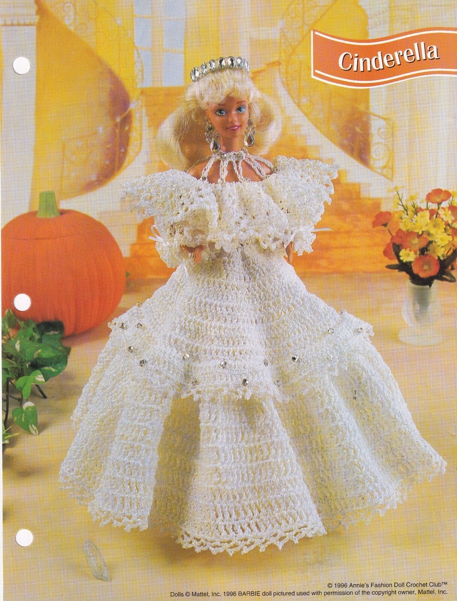 Fashion Doll Crochet Pattern CINDERELLA Dress & Tiara | eBay