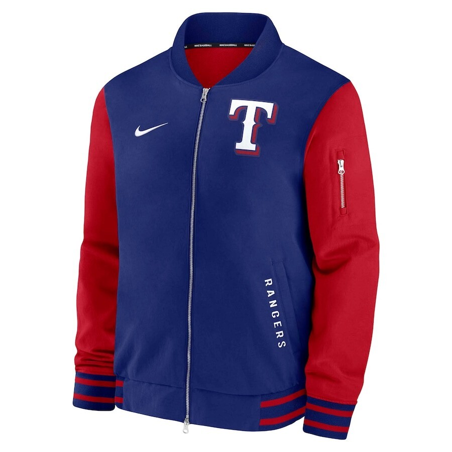 Texas Rangers Nike Authentic Collection Dugout Full-Zip Bomber