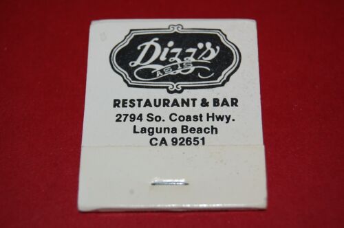 Dizz's As Is Restaurant & Bar in Laguna Beach CA Vintage Full Unstruck Matchbook