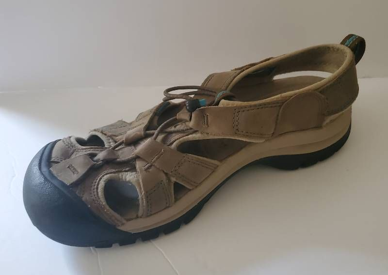 KEEN Sandali sportivi escursionistici da donna Venezia marroni impermeabili bungee stringati 9