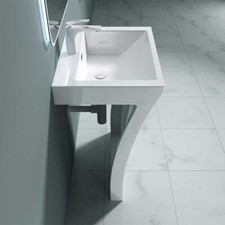 Clearance KBB Exhibition Display Wash Basin Stone Resin Pedestal Freestanding