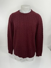 BARBOUR - WOOL BLEND Cable Knit LightWeight Mens L Sweater