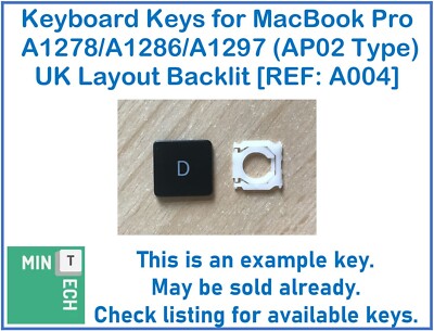 Tastatur Ersatz Tasten für Apple MacBook Pro UK A1278/A1286/A1297 (Typ AP02)