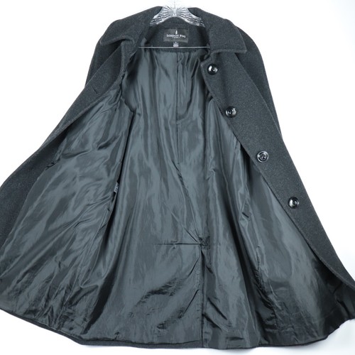 London Fog Women's Classic Overcoat - Size L - Black, Structured Fit - Picture 9 of 11