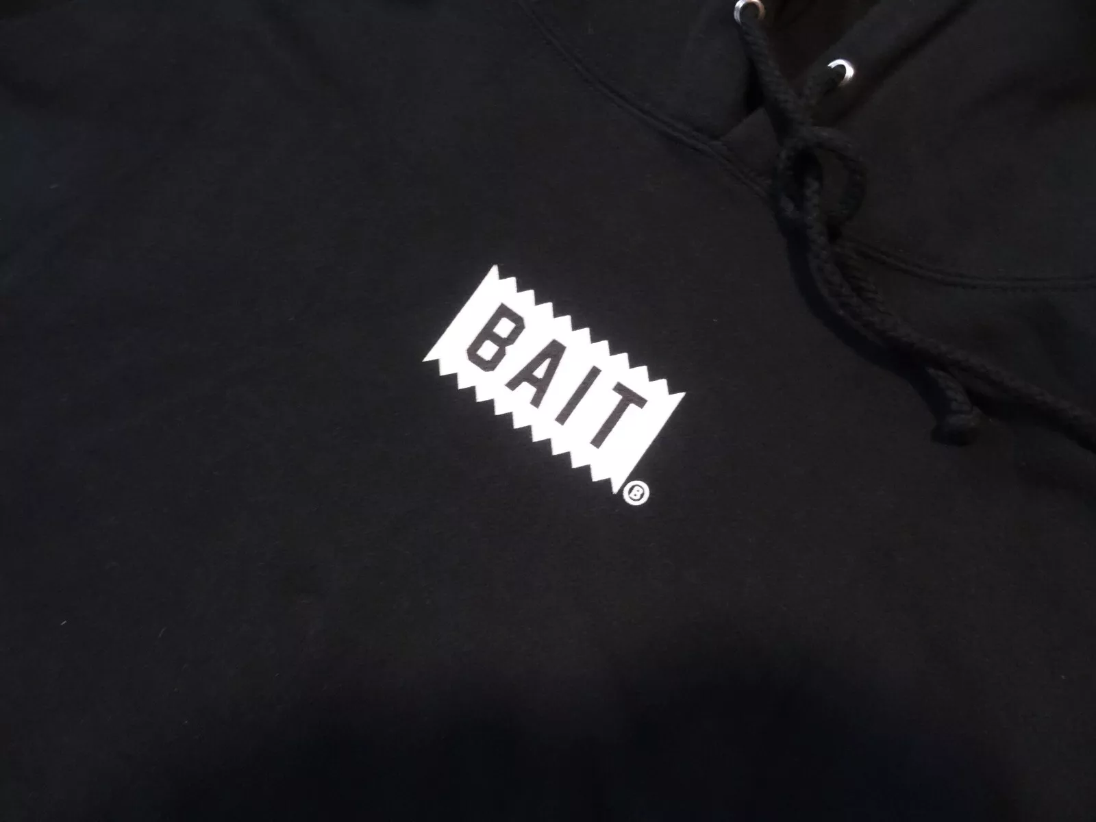 NEUF Bait X LA Sweat à Capuche BOX Logo Sweat Pull Épelé NOIR TAILLE XXL SUPRÊME