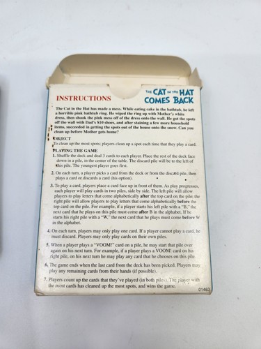 CAT IN THE HAT COMES BACK Dr. Seuss Card Game by University Games 1998 Complete - Picture 2 of 6