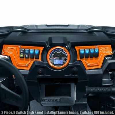 8 Switch Orange 3pc Dash Panel Polaris RZR XP1000 900S 2016 SXS 50 Cal Racing 8 Switch Orange 3pc Dash Panel Polaris RZR XP1000 900S 2016 SXS 50 Cal Racing