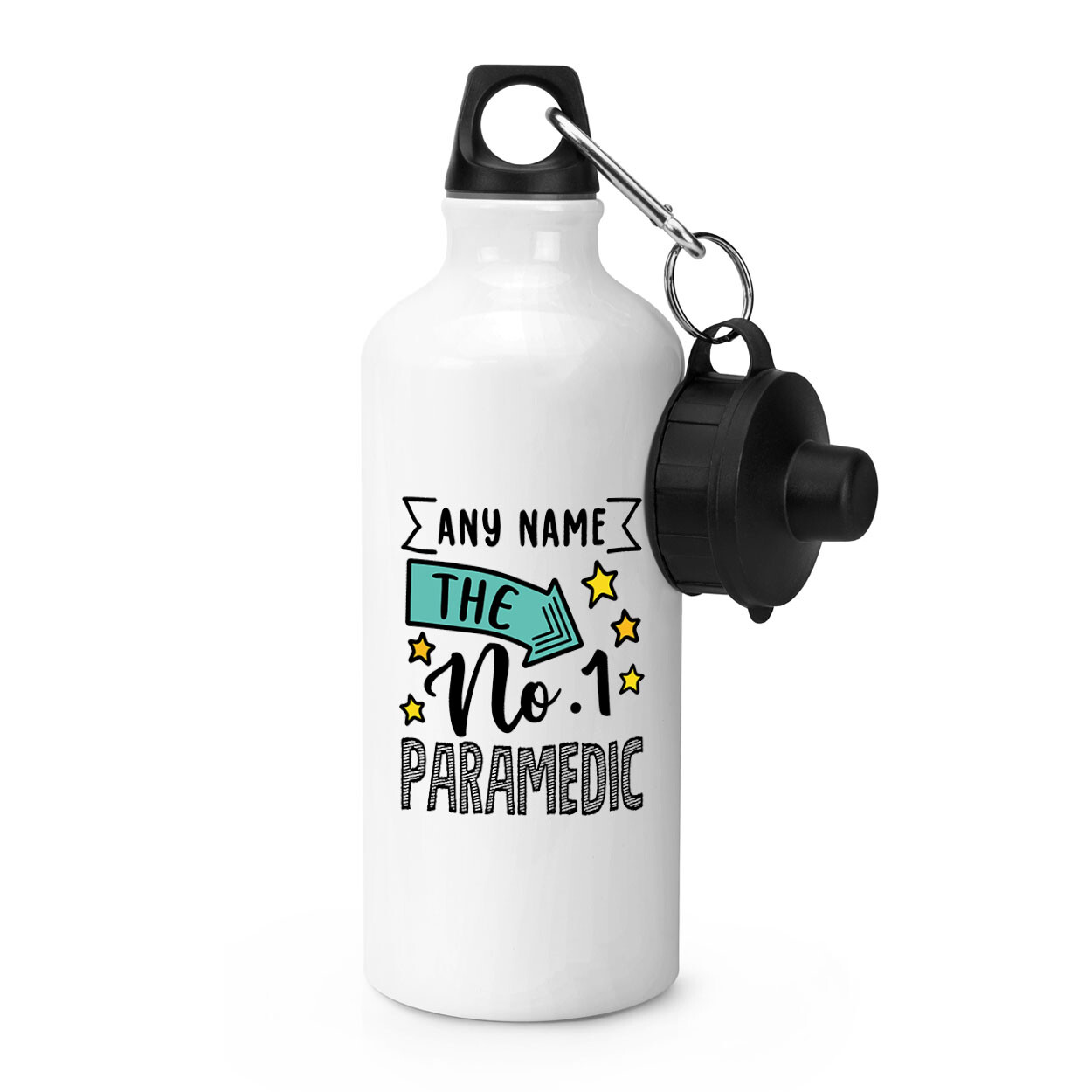 Personalised No.1 Paramedic Sports Water Bottle Worlds Best Awesome Thank You