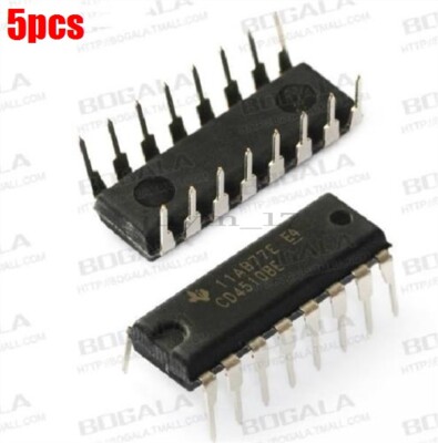 5Pcs CD4510 CD4510BE Cmos Presettable Up/Down Counters DIP16 Ic New bo